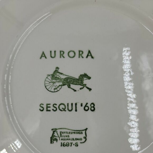 1968 Kettlesprings Kilns Collector Plate The‎ Town of Aurora Sesquicentennial - Picture 8 of 9